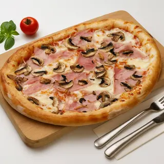 Pinsa  Prosciutto e funghi