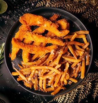 Crispy de pui cu cartofi prăjiți