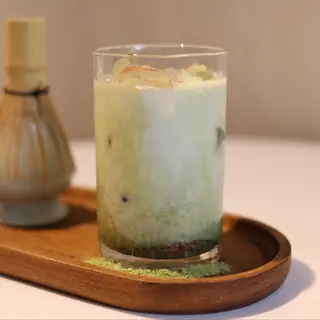 Strawberry Iced Matcha Latte