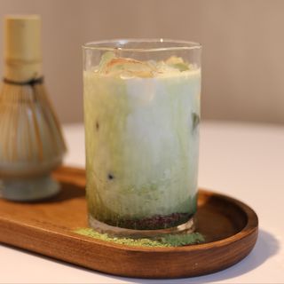 Strawberry Iced Matcha Latte