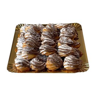 Platou Spritat alb-cacao