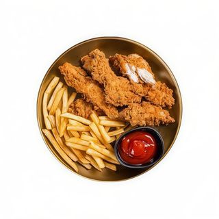 PUI CRISPY CU CARTOFI MARE