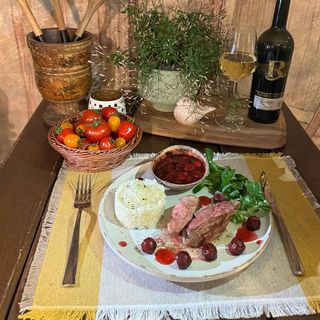 Piept de rață cu sos vișine