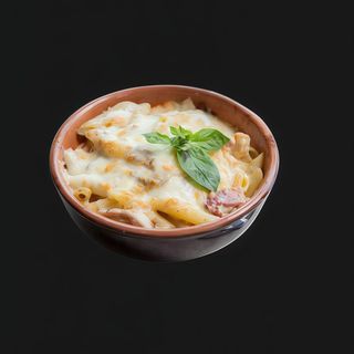 PENNE CON POLLO AL FORNO / PENNE GRATINATE CU PIEPT DE PUI ȘI CIUPERCI