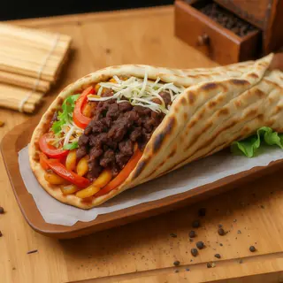 Shaorma de curcan si vita in pita greceasca 