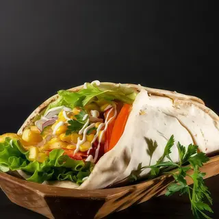 Shaorma de curcan si vita la lipie uriaşă