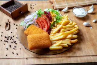 Caş pane la farfurie