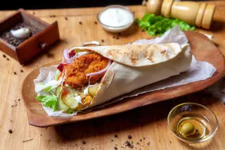 Spicy crispy chicken wrap (lipie)