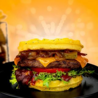 No beef burger de post/vegan