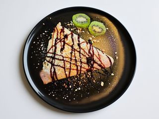 Clătite cu ciocolată și kiwi