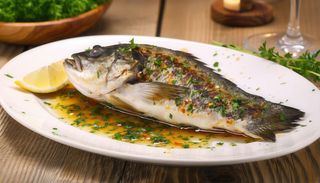 Biban de mare la grătar