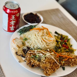 MENIUL ZILEI CU PULPĂ DE PUI DEZOSTATA PANE+CEAI CHINEZESC ‼️