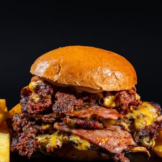 Huge smash with fries and sos burgatore