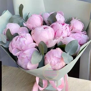 Buchet 11 bujori roz 
