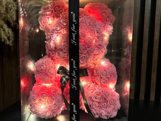 Ursulet roz cu lumina 40 cm