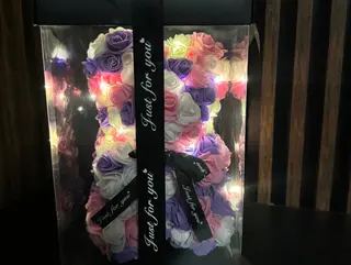 Ursulet multicolor mov cu lumina