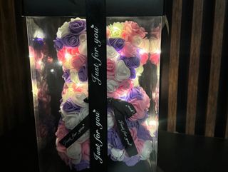 Ursulet multicolor mov cu lumina