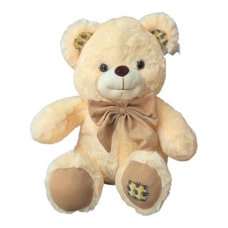 Urs de plus bej cu fundita 40 cm