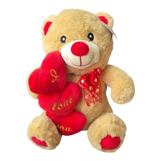 Urs de plus cu inimioare 40 cm