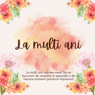 Felicitare "La multi ani" 2