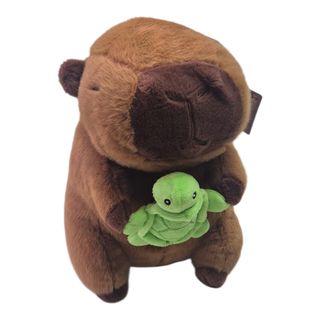 Capibara de pluș cu broscuță – 30 cm