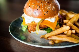 Chicken cheese burger