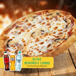 Prosciutto Funghi Ø33CM + sos +suc