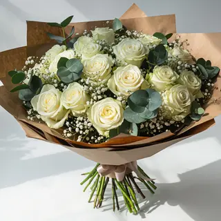 25 Trandafiri albi