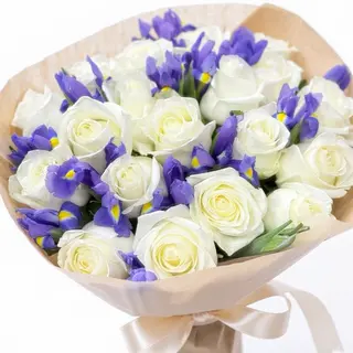 Buchet Blue&White