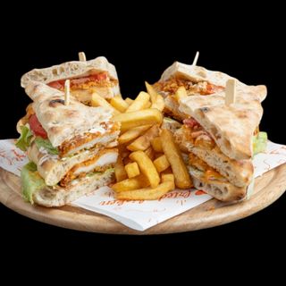 Sandwich Club CARAMEL+Cartofi Prajiti