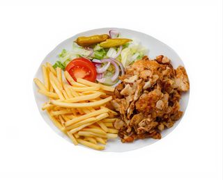 Shaorma de pui la farfurie