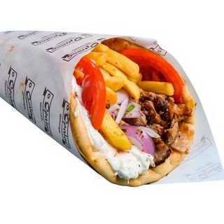 Gyros de porc în pită grecească 460g