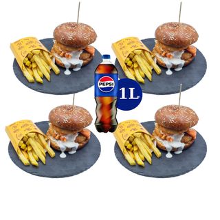 Promo Meniu Dublu Cheeseburger 4+1 Pepsi 1L GRATIS