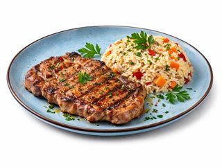 Ceafa de porc la gratar si pilaf 150/200 gr