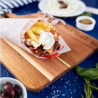 Souvlaki porc la pită