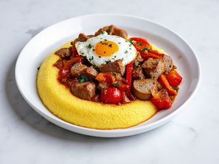 Tochitura de porc cu mamaliguta