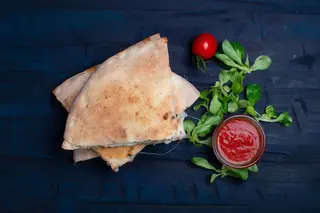 Pizza sandwich bacon