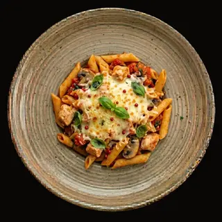 Penne con polo al forno
