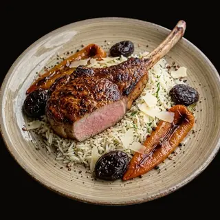 Cotlet de porc Tomahawk si orez basmatic