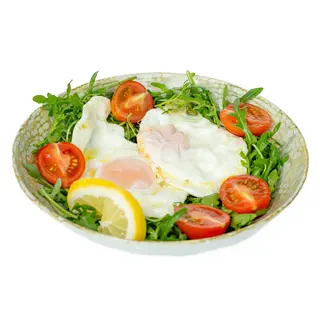OUA OCHIURI CU SALATA DE RUCOLA