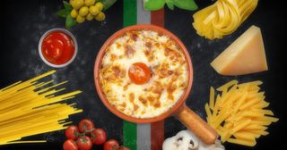 Penne Quattro Formaggi Bacon al forno