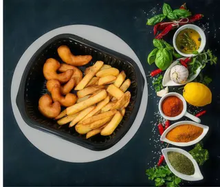 Combo creveti pane & chips