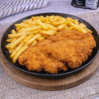 Șnițel de pui cu cartofi prajiti 400g