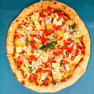 Pizza cu CREVEȚI (post si frupt) - 650 gr
