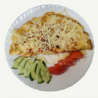 Omleta cu sunca si cascaval