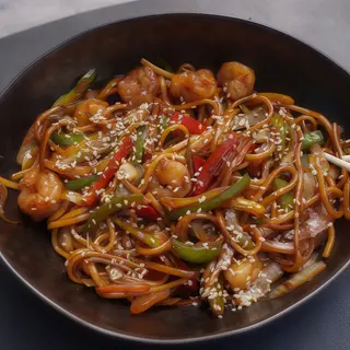 Noodles cu creveti