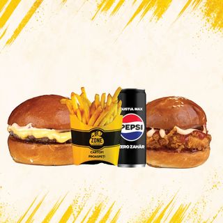 COMBO MINI BURGER + CARTOFI SAU SUC