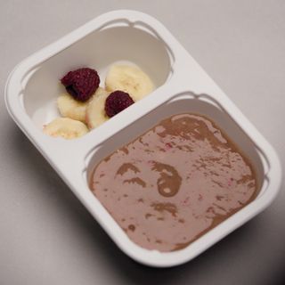 Piure din banane și zmeură