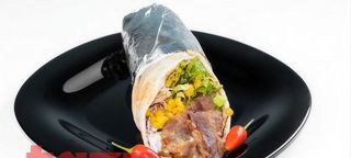 Shaorma de vită mare.