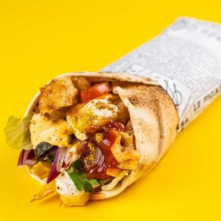 Șnițel la lipie cu brânză feta